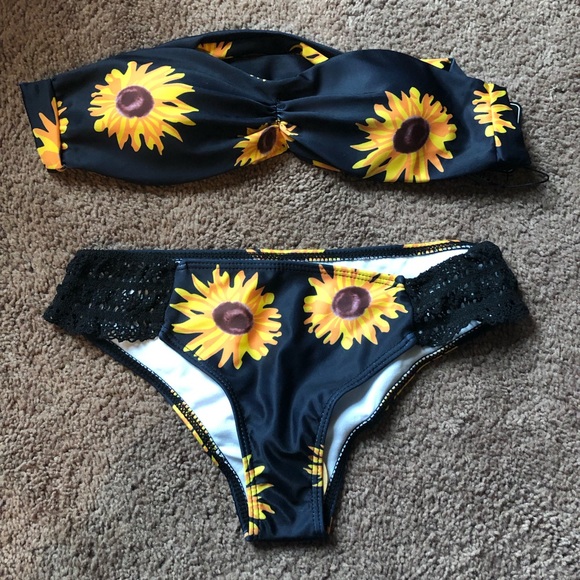 Zaful Other - NWT Zaful Sunflower Swimsuit